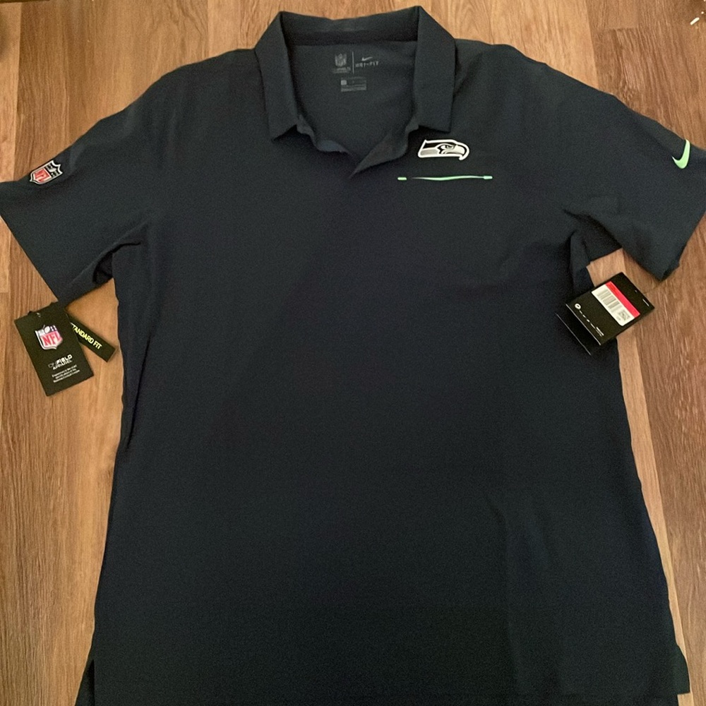 NWT Nike Seahawks Polo, Size L